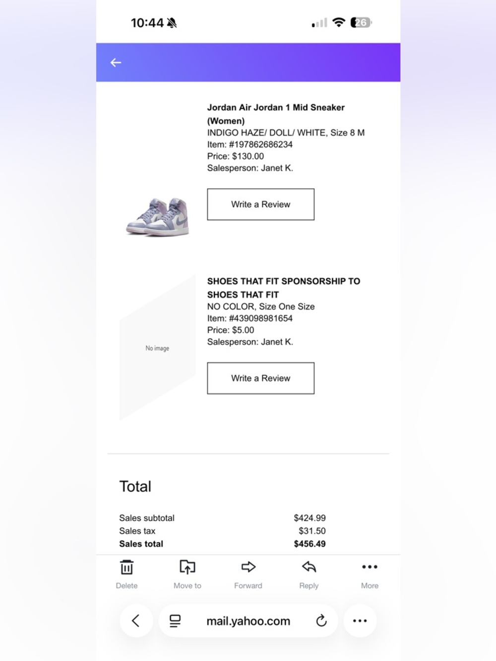 Great condition!!

Women’s Nike Air Jordan 1 Mid — Indigo Haze/Doll/White - Picture 13 of 13